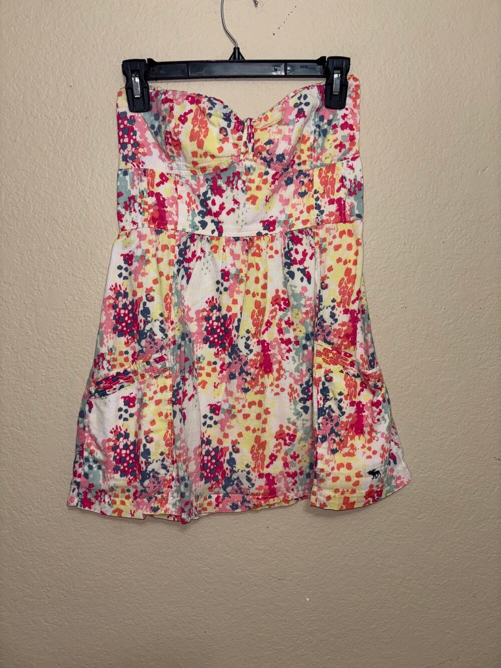 Abercrombie & Fitch strapless floral bustier mini dress
